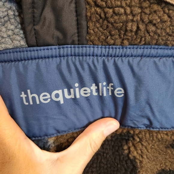 The quiet life mens cammo pullover zip teddy fleece sweater jacket size M - Picture 4 of 8
